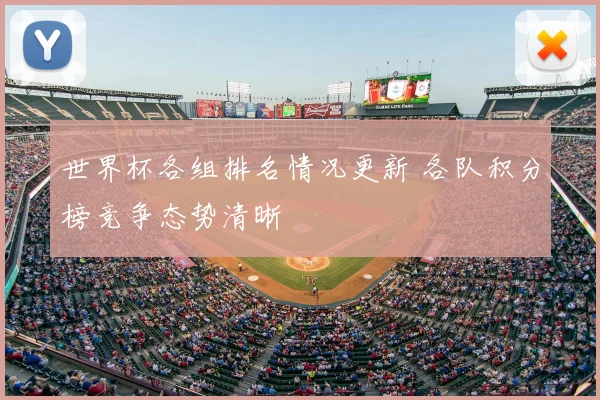 世界杯各组排名情况更新 各队积分榜竞争态势清晰